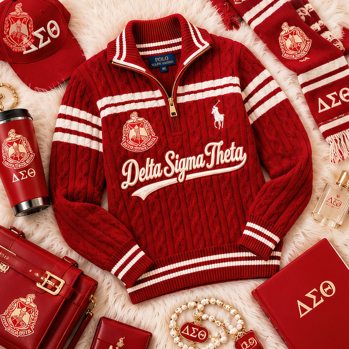 Premium Cable-Knit Quarter-Zip Sweater HANNN TND DST 29102612