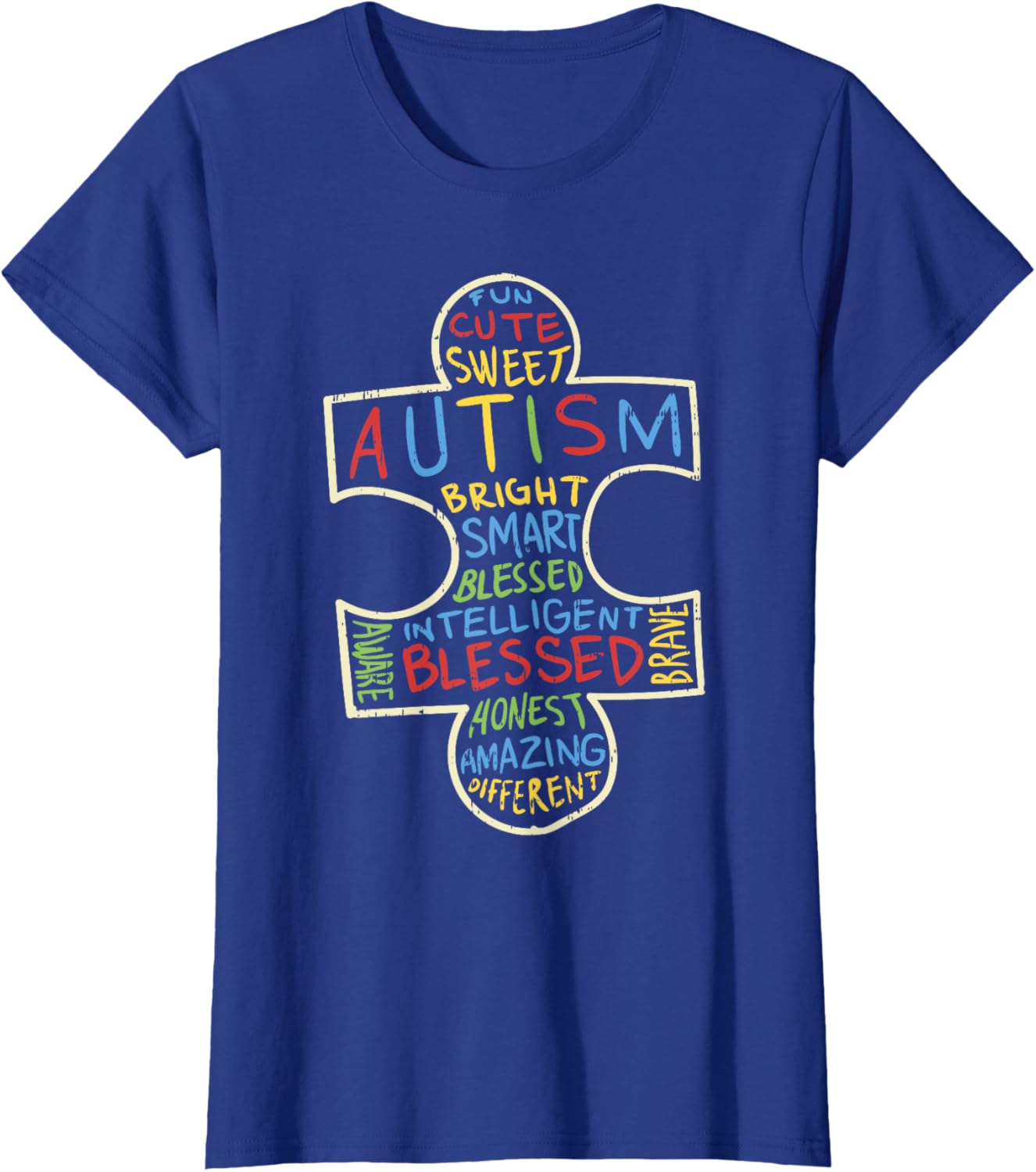 Autism Awareness Shirt Puzzle Piece Words Autistic Gift