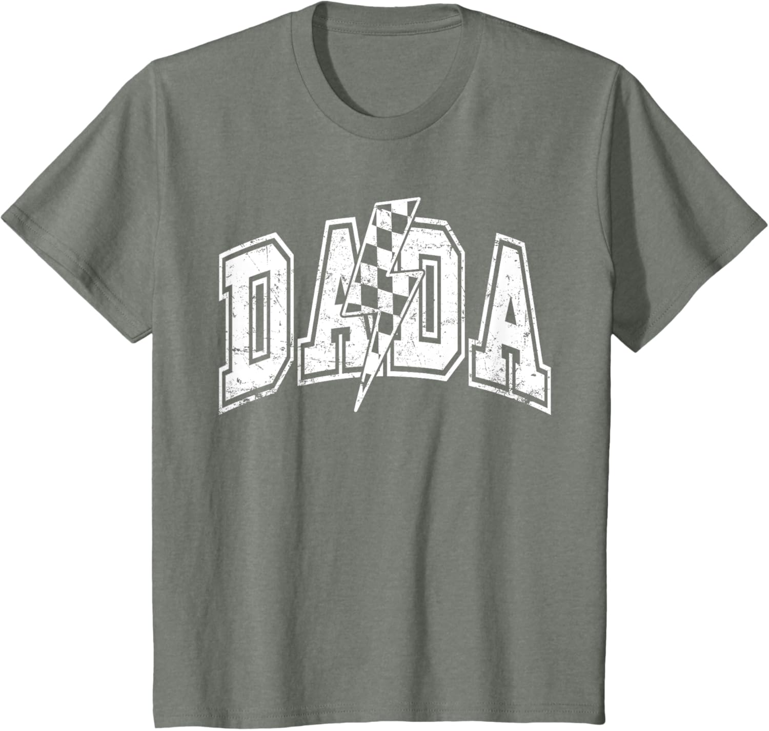 Dada Lightning Bolt Checkered Varsity Dad Men Father's Day