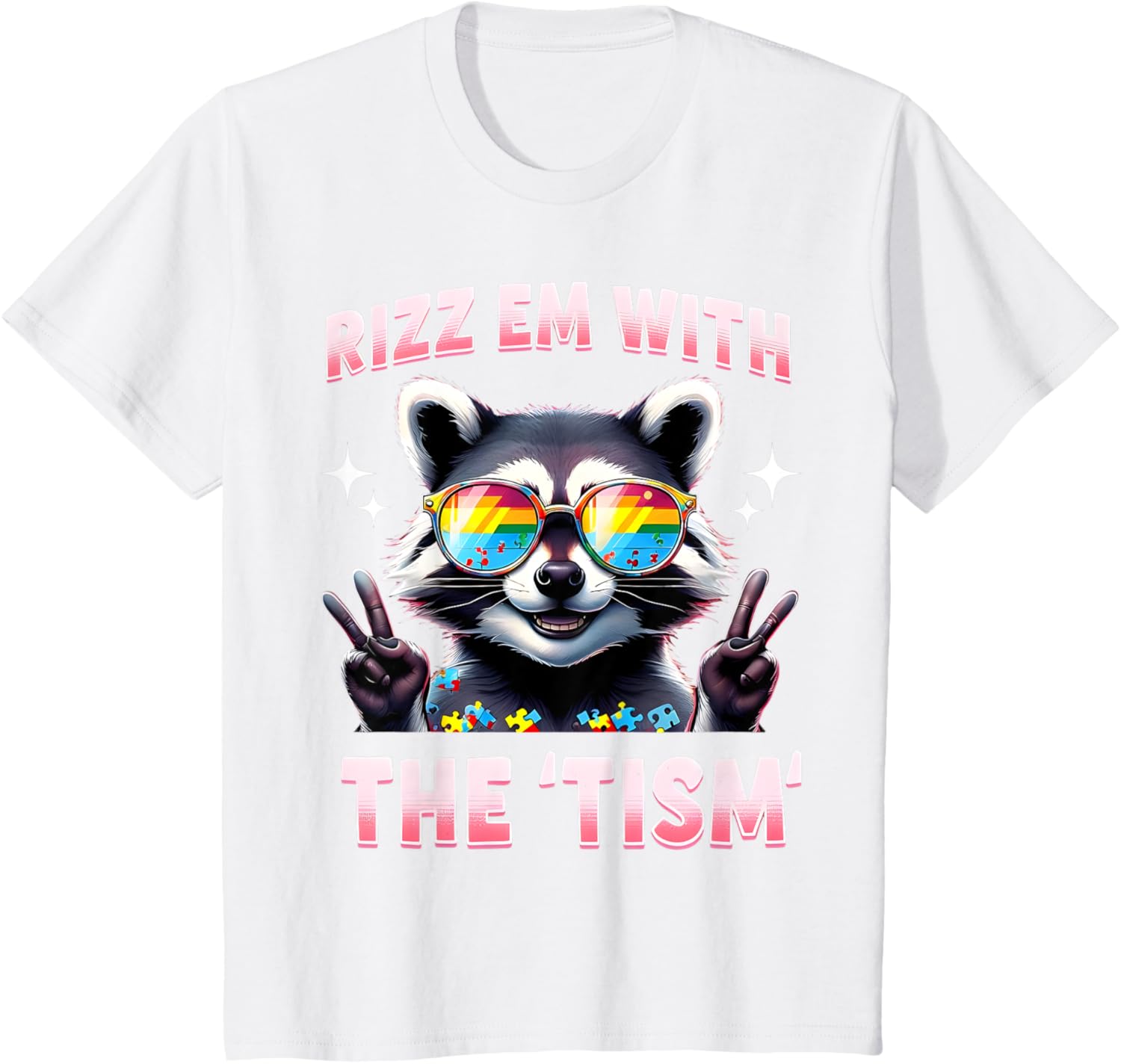 Autism Funny Rizz Em With The Tism Meme Autistic Racoon