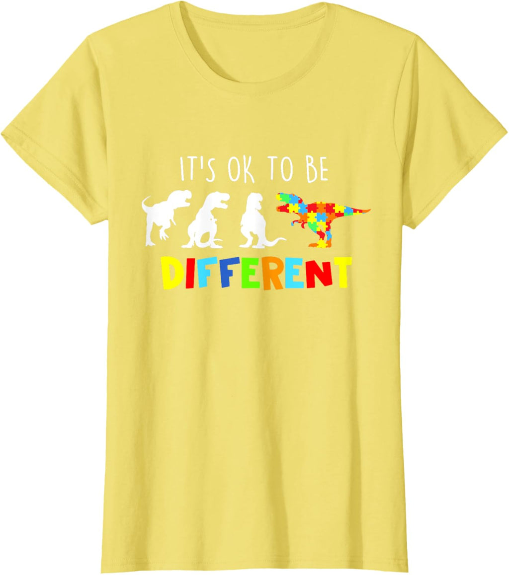 Autism Awareness Dinosaur Kid Boys Its Ok To Be Different
