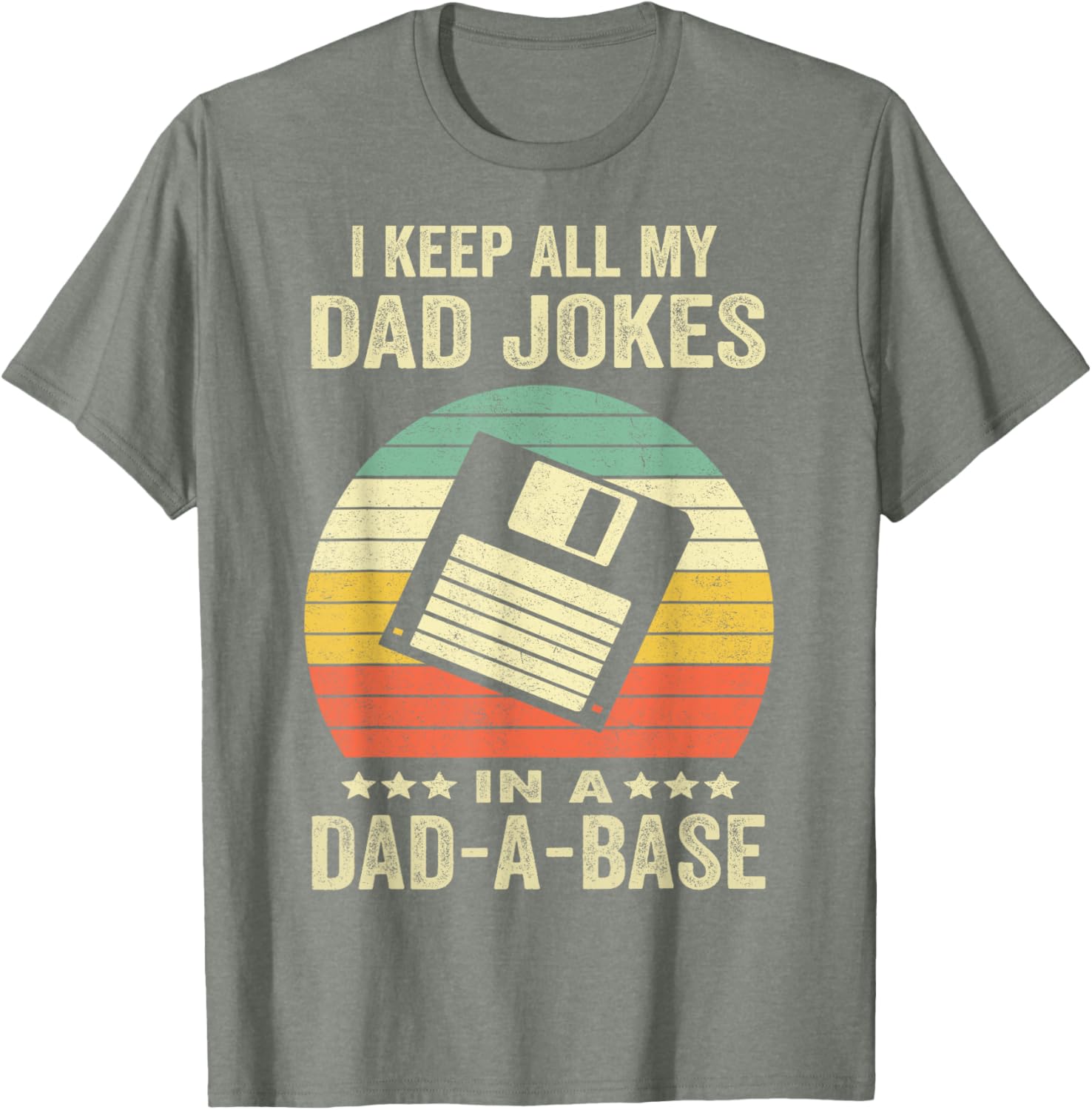 Mens Funny dad jokes in dad-a-base vintage for father's day
