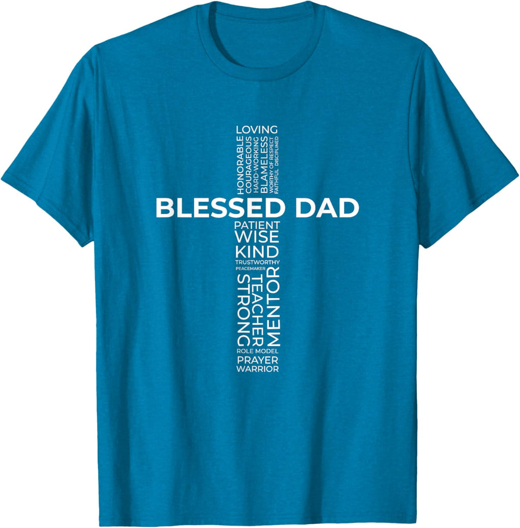 Christian Blessed Dad Cross Father's Day Shirt