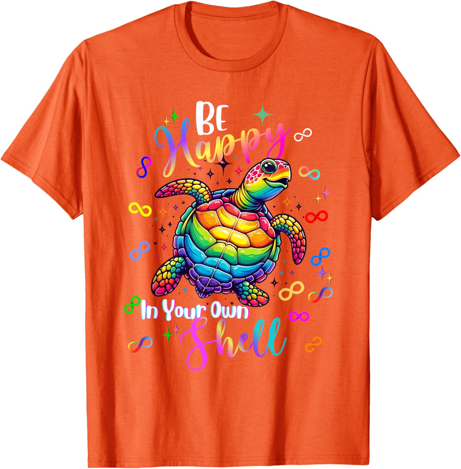 Rainbow Turtle Be Happy In Your Own Shell Autism Awareness