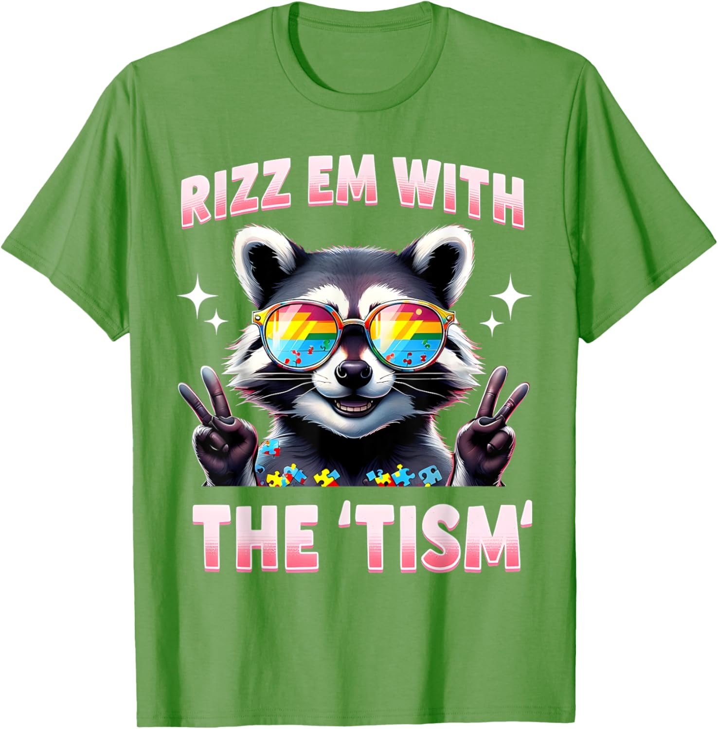 Autism Funny Rizz Em With The Tism Meme Autistic Racoon