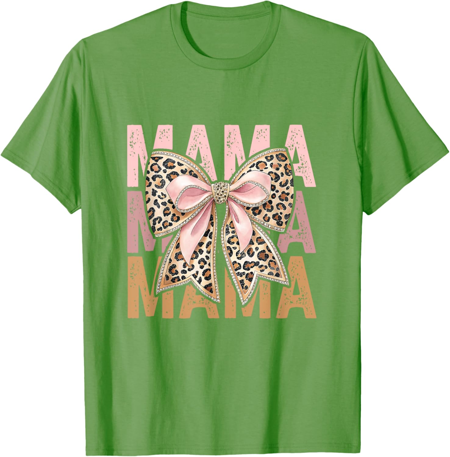 Retro Leopard Mama,Cute Mom Retro Coquette Bow Mother's Day