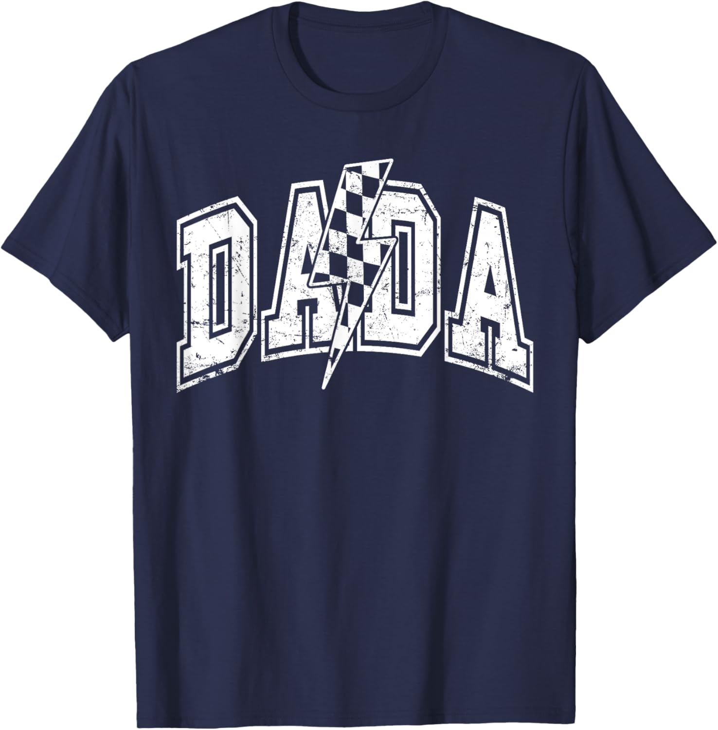 Dada Lightning Bolt Checkered Varsity Dad Men Father's Day