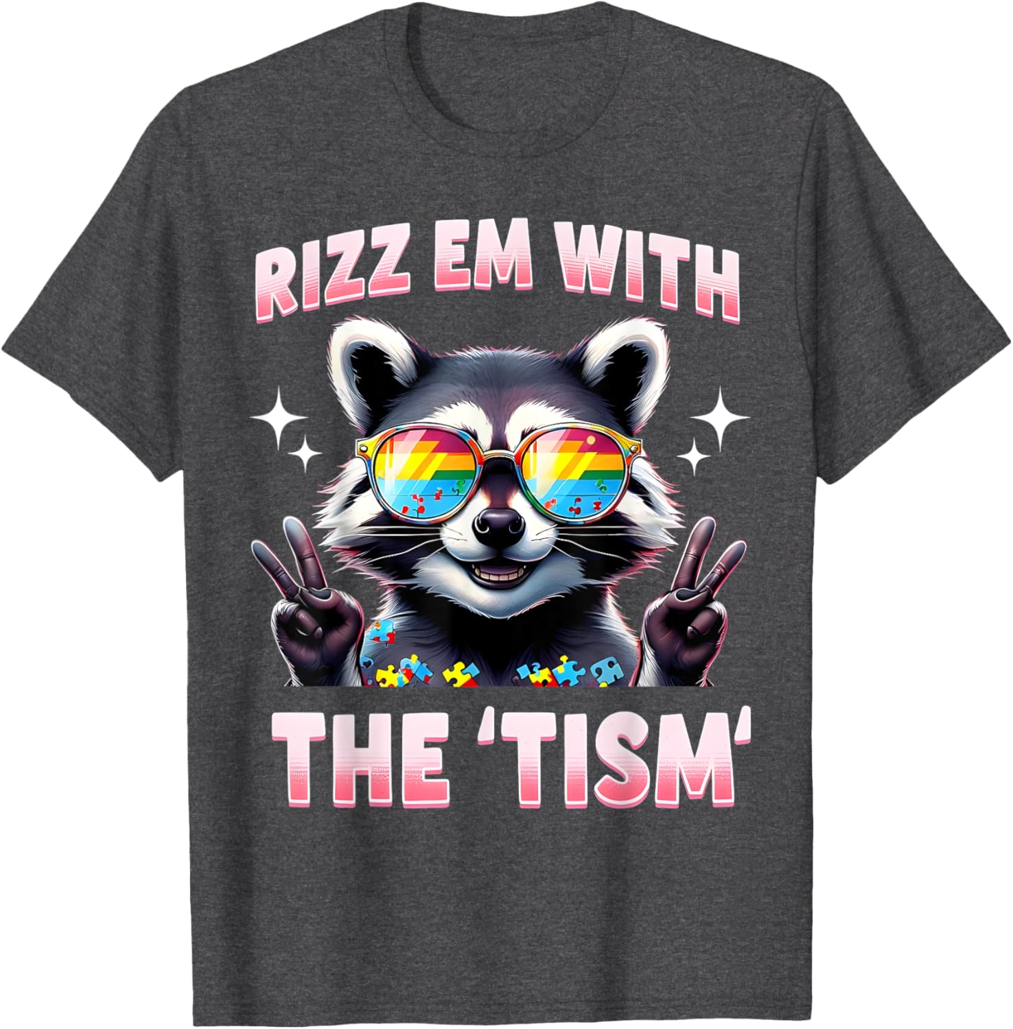 Autism Funny Rizz Em With The Tism Meme Autistic Racoon