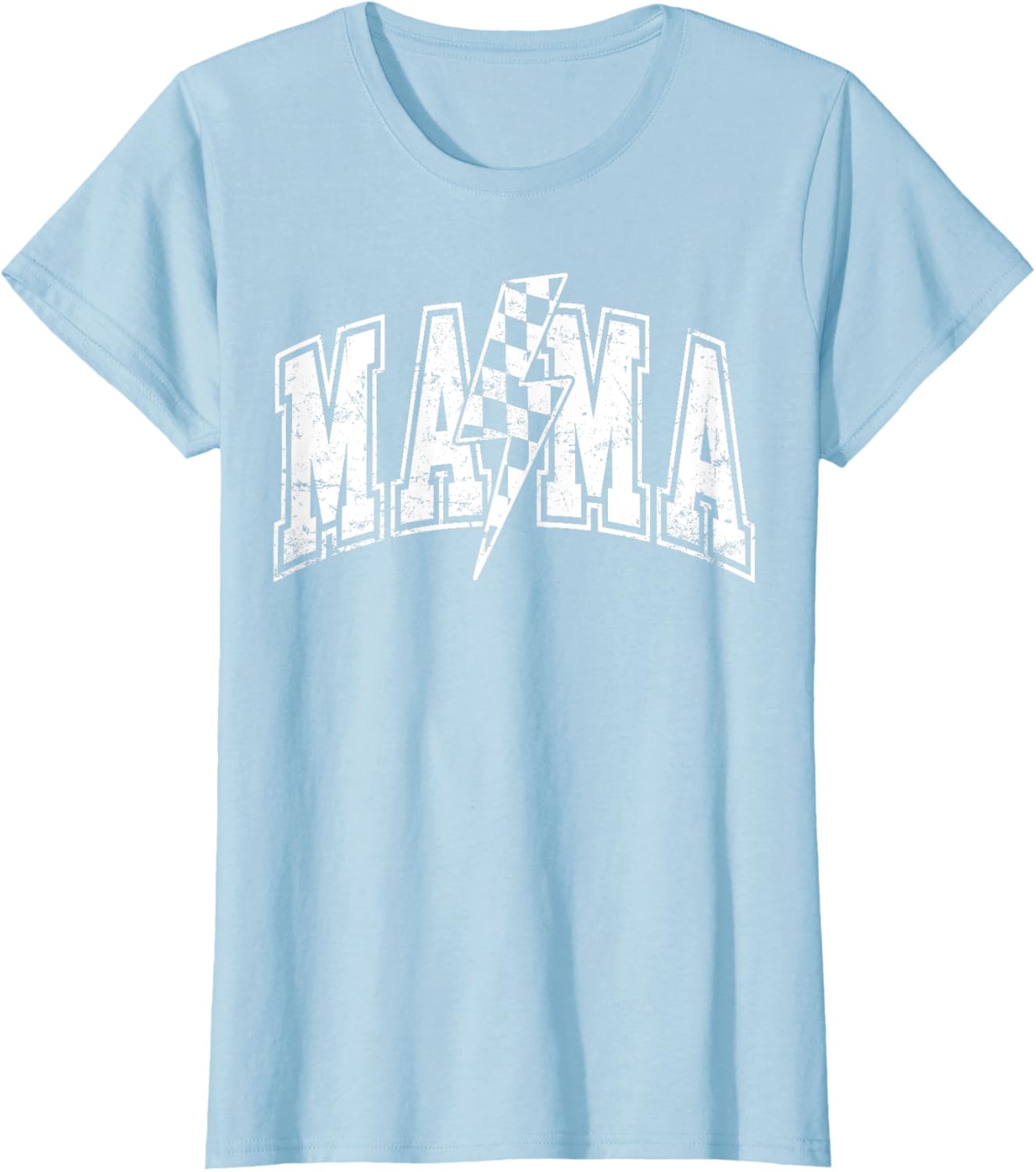 Mama Lightning Bolt Checkered Varsity Mom Women Mother's Day Mother Shirt