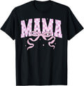 Retro Checkered Mama Coquette Mother's Day Pink Bow