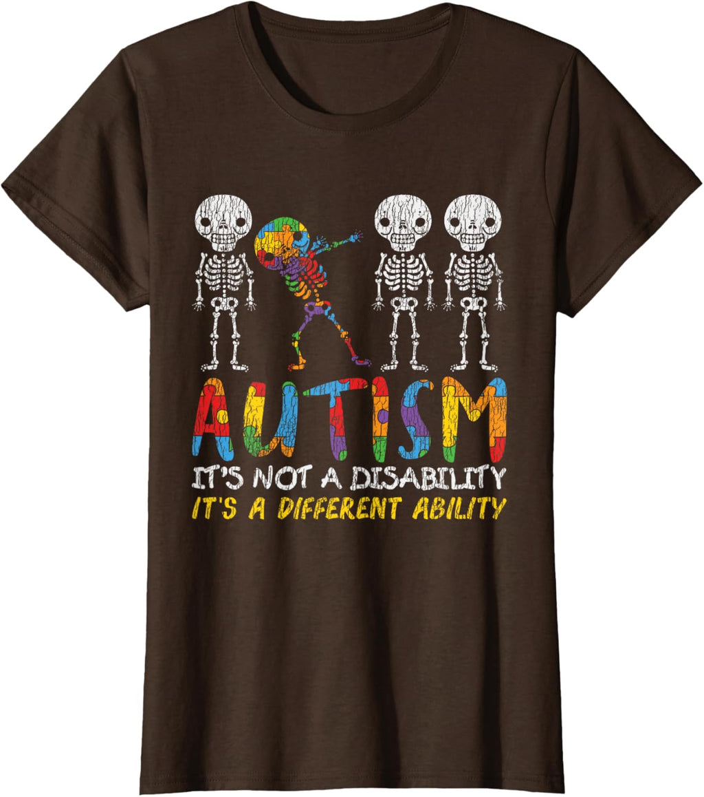 Autism Awerness - Skeleton Dabbing Autistic Kids Awareness