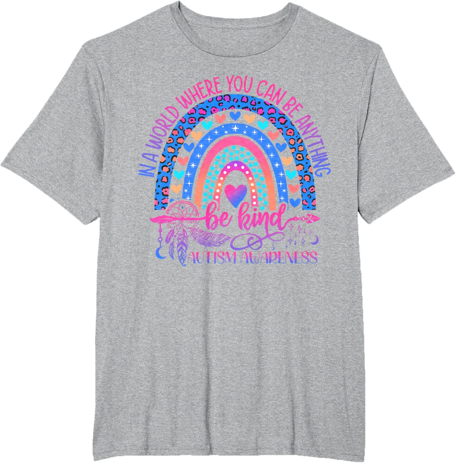 Autism Awareness Be Kind Leopard Rainbow Choose Kindness